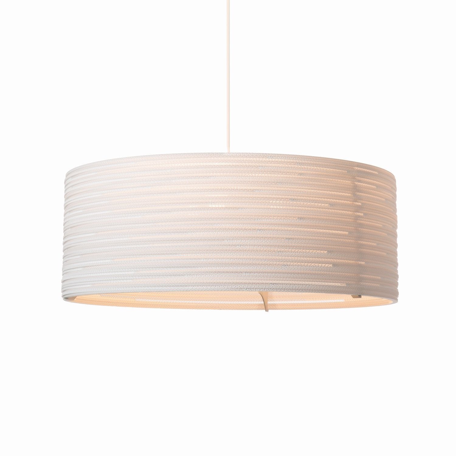 Graypants Handmade Scraplights Drum Pendant with Steel Frame