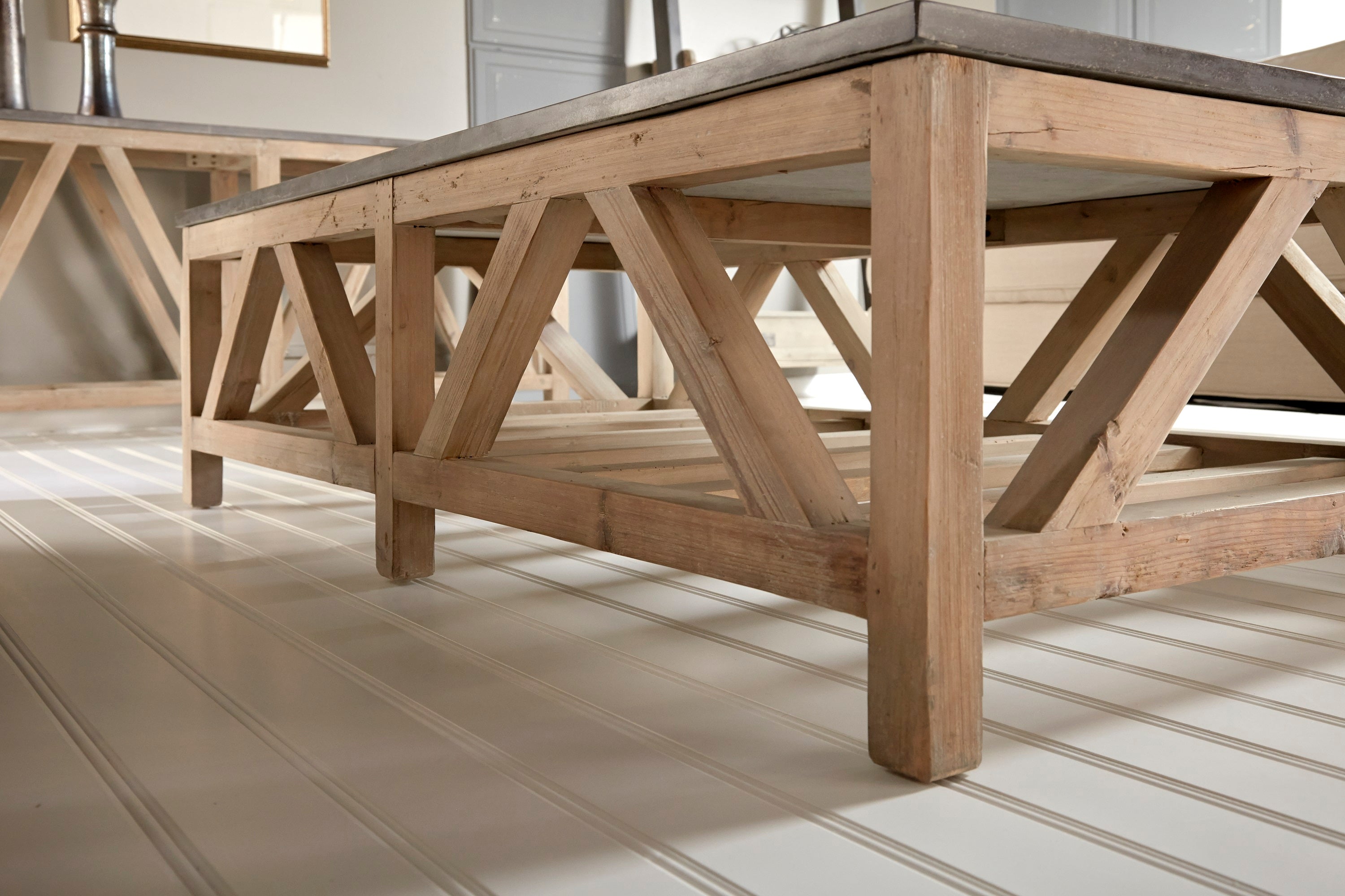 Stylish Blue Stone Transitional Coffee Table by Essentials For Living