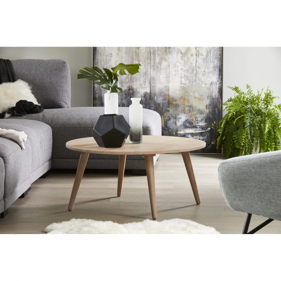 Moe's Stunning Scandinavian-Style Ariano Solid White Oak Coffee Table