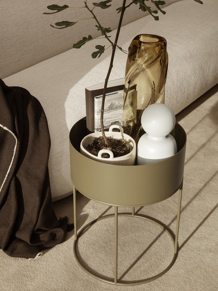 Tall Ferm Living Artistic Water Swirl Glass Vase for Home Decoration