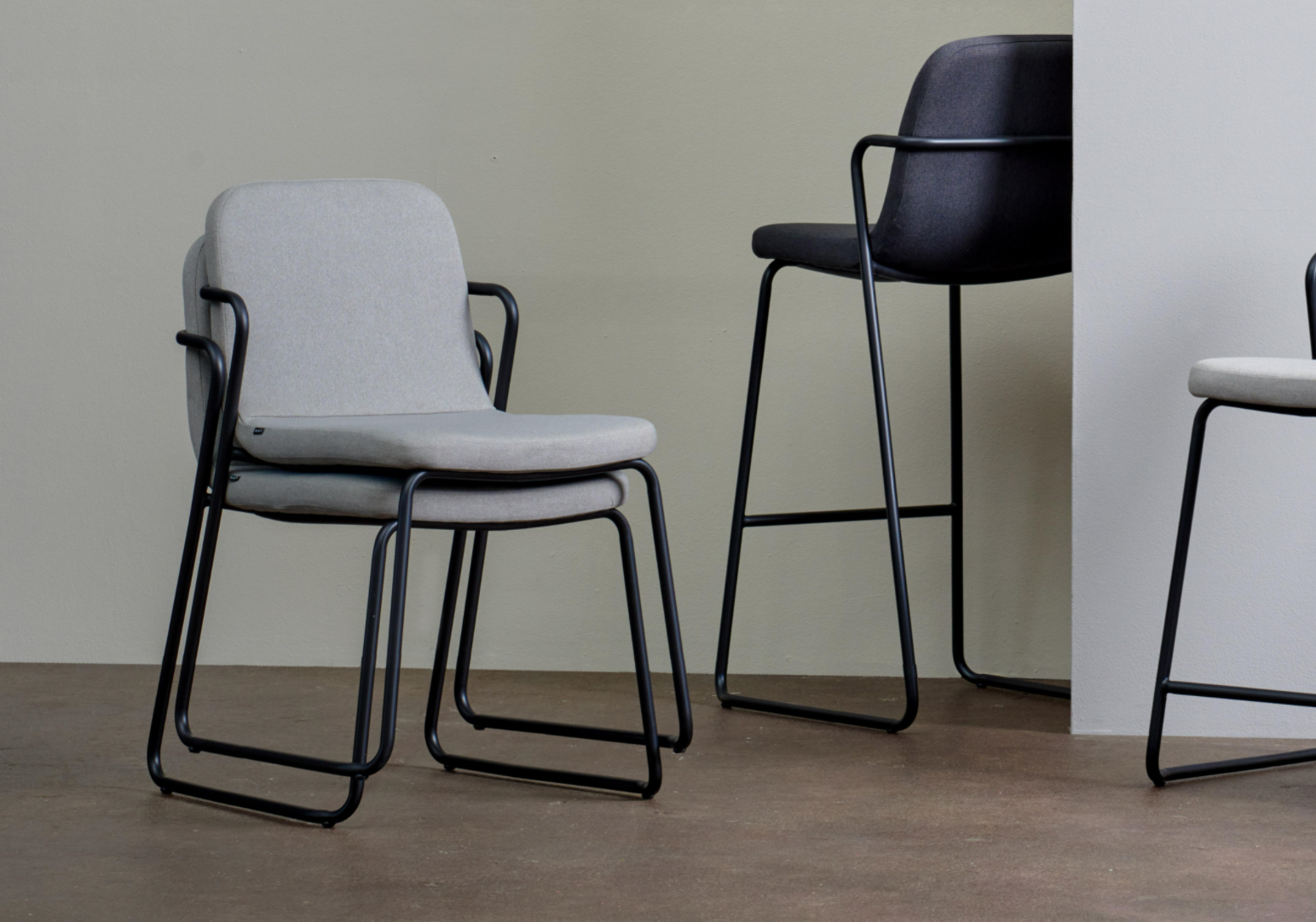 Modern and Stackable M.A.D. Zag Upholstered Dining Chair