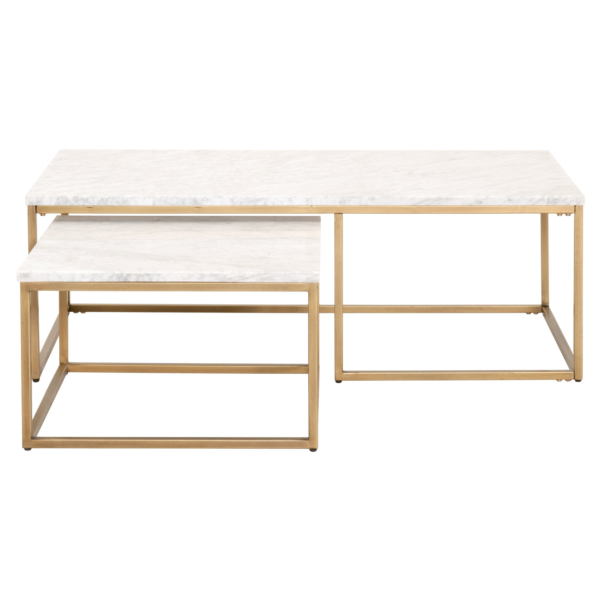 Essentials For Living Carrera Transitional Style Nesting Coffee Table Set - Pair of Two Tables